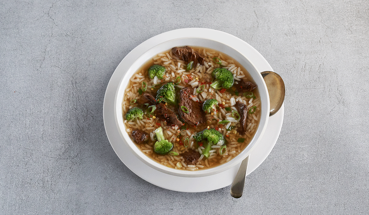 Beef & Broccoli Rice Soup