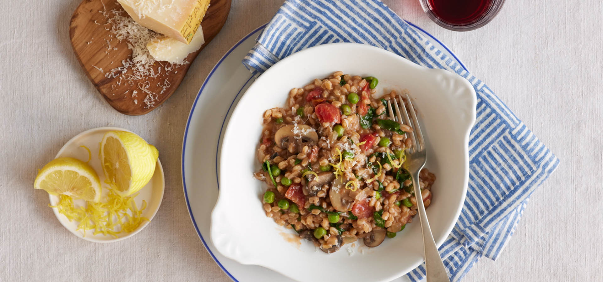 Mushroom Tomato Farrotto