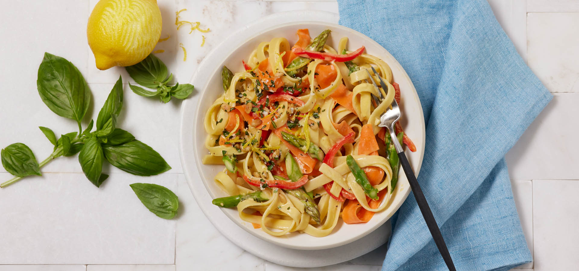 One-Pot Fettuccine Primavera