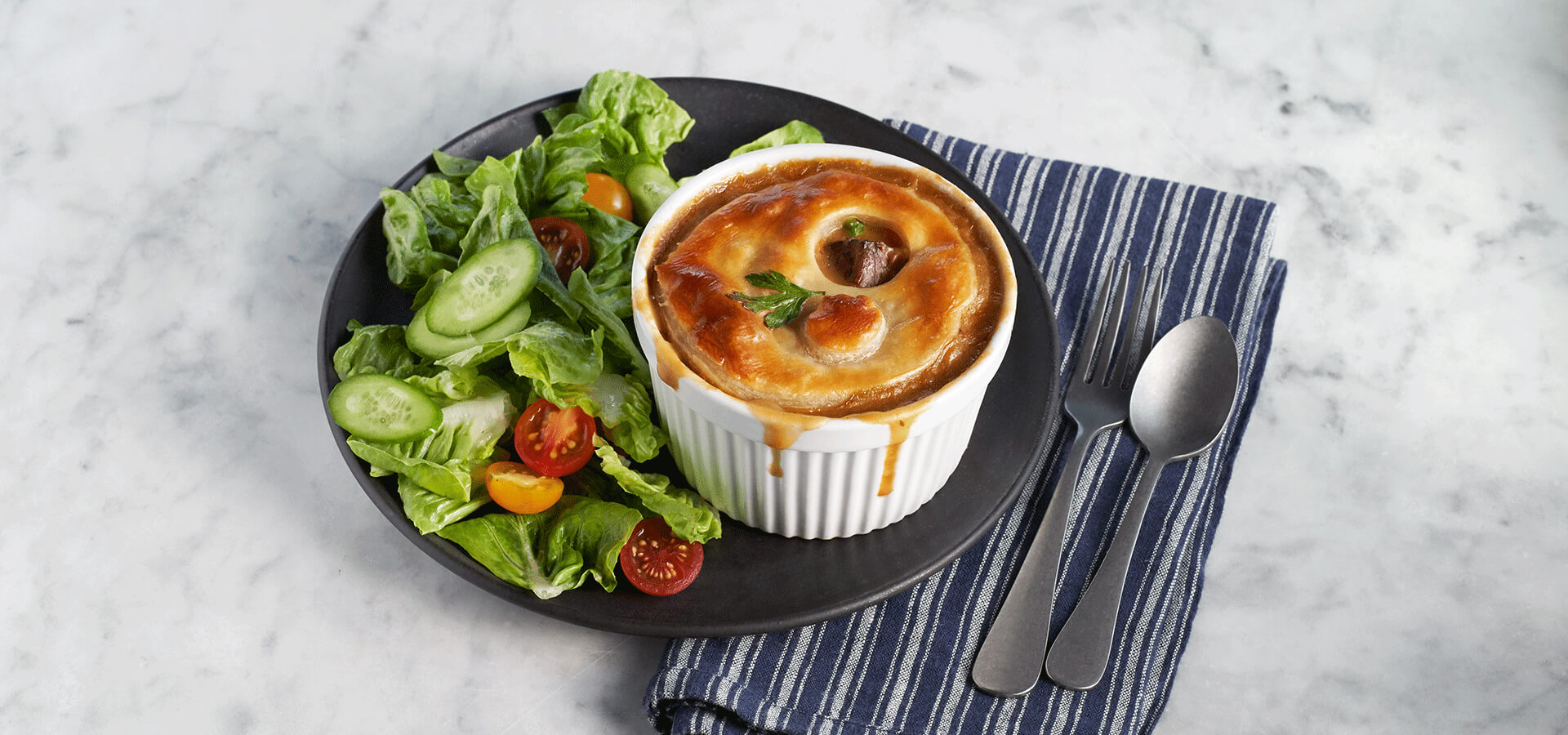 Individual Savory Beef Pot Pies