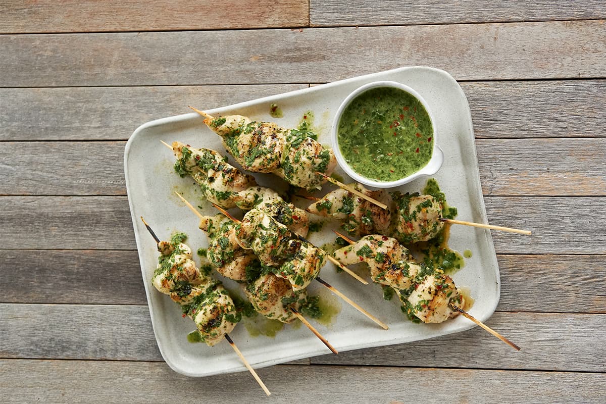 Chimichurri Chicken Kebabs