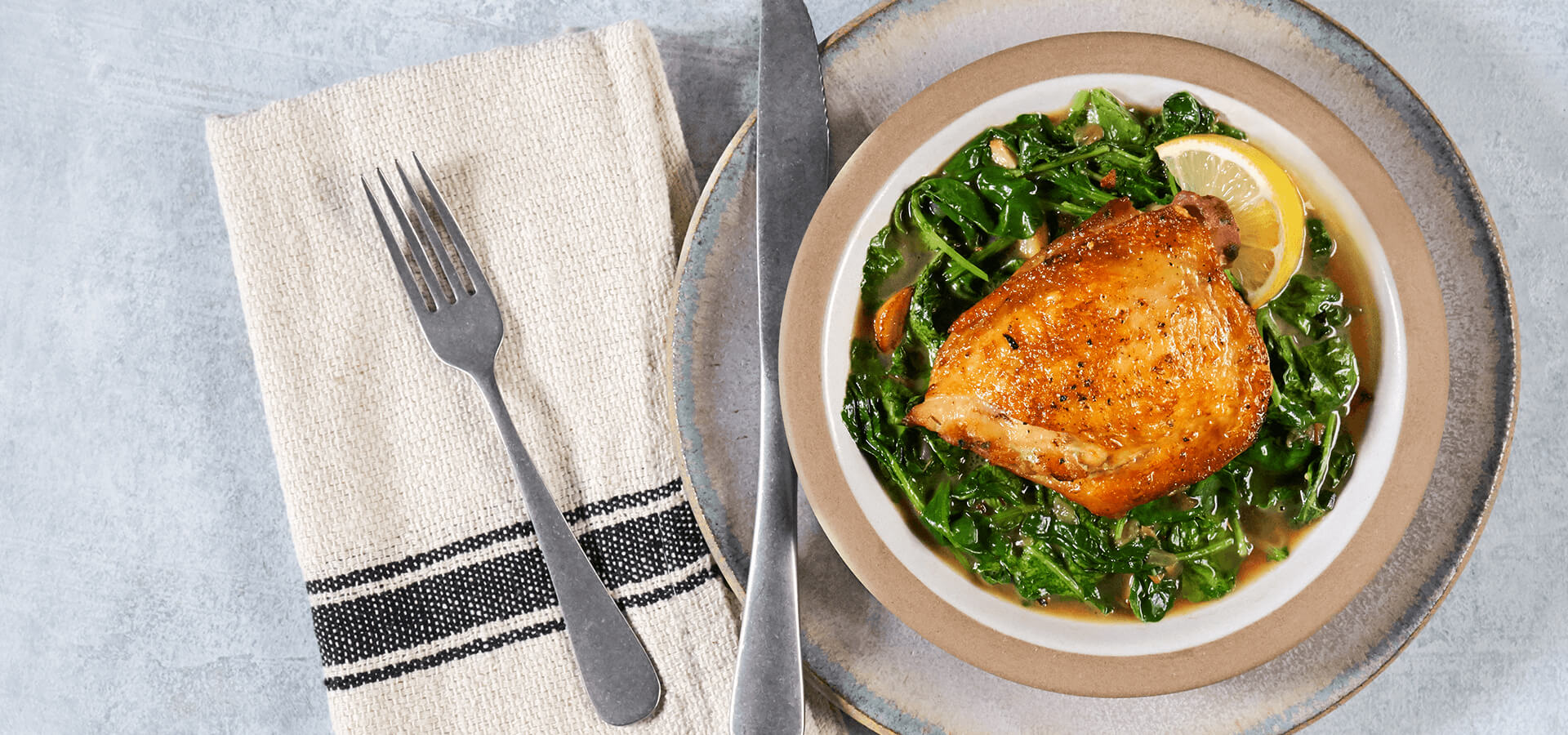 Garlic Chicken & Greens