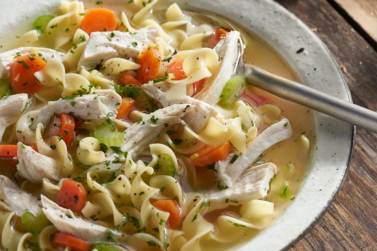 Lemon Ginger Chicken Noodle Soup
