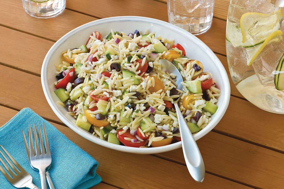 Orzo Salad with Grape Tomatoes and Feta